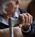 Elderly Woman with cane